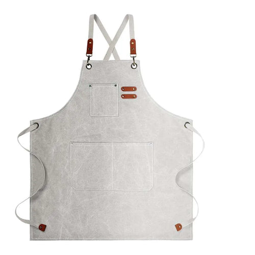 Kitchen Household Cooking Canvas Apron Oil-proof Waterproof Can Wipe