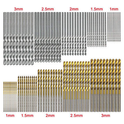 100pc twist drill 1-3mm hand electric drill DIY woodwork drill