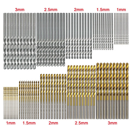 100pc twist drill 1-3mm hand electric drill DIY woodwork drill