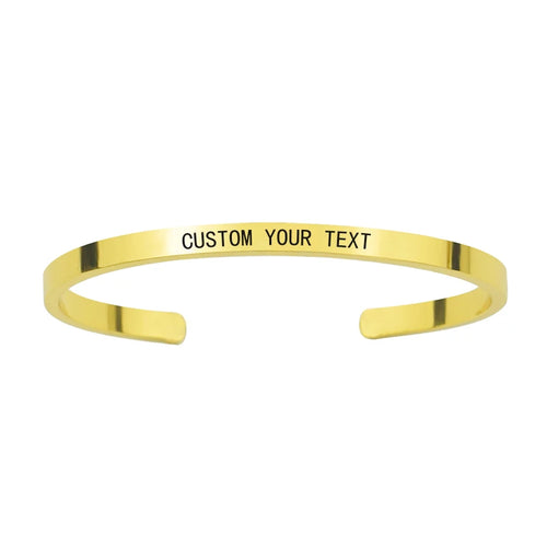 1PC Personalized Engraved Name Stainless Steel Bracelet Custom Words