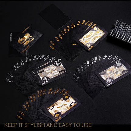 Color Black Gold Playing Card Game Card Group Waterproof Poker Suit