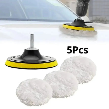 5Pcs 3/4/5 Inch Polishing Kit Car Polishing Pad Car Waxing Sponge Disk