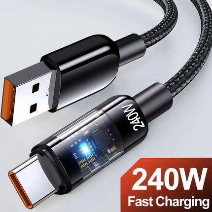 10A 240W Fast Charging Cable USB to Type C Super QC3.0 Fast Charger