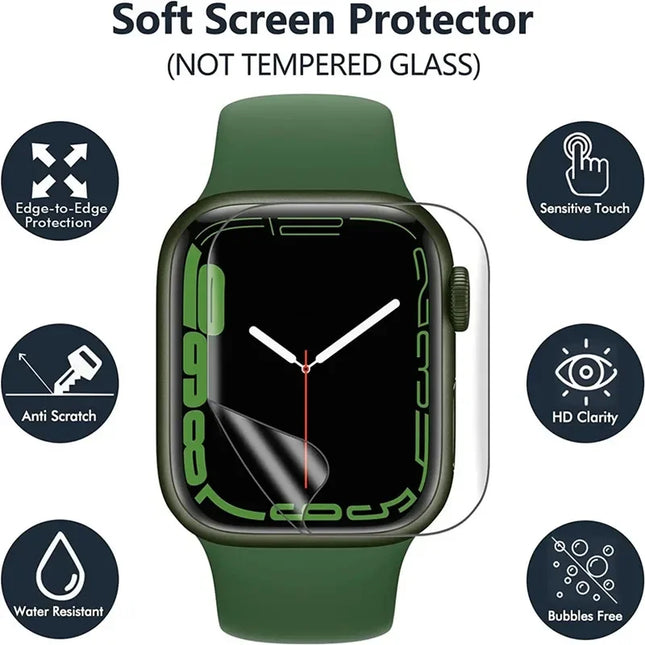 5PCS Hydrogel Film for Apple Watch 9 5 6 SE 3 2 1 40MM 44MM 42MM 38MM