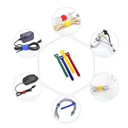 50/200 Pcs Releasable Cable Ties Colored Plastics Reusable Cable ties