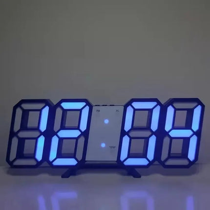 3D Mini Clock LED Digital Wall Clock Desk Clock Electronic Alarm Clock