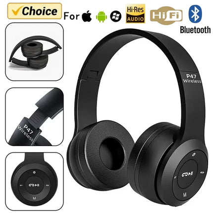 Stereo p47 headset 5.0 Bluetooth headset folding series wireless