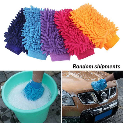 Car Wash Gloves Chenille Coral Fleece Gloves Washing Wiper Car