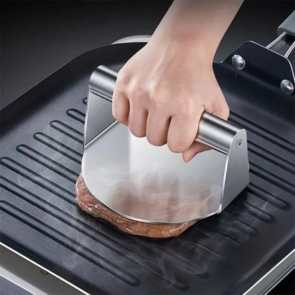 Stainless Steel Smash Burger Press Hamburger Patties Meat Masher