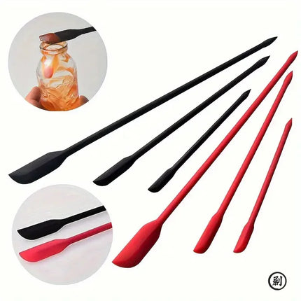 3-Piece Mini Silicone Spatula Set - Heat Resistant, Multiple Sizes for
