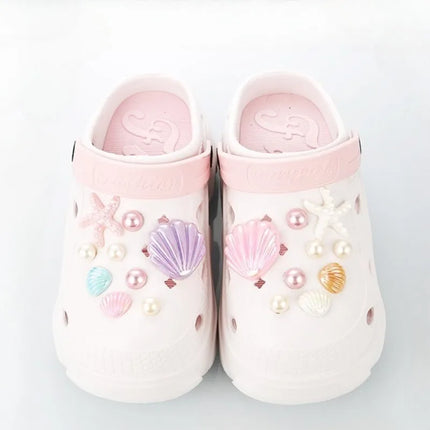 18PCS Shoe Charm DIY Summer Starfish Shell Handicrafts Shoe Decoration