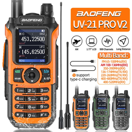Baofeng UV-21 Pro V2 Air Band Walkie Talkie Wireless Copy Frequency AM