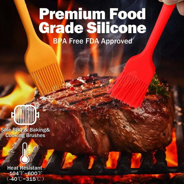 5/3/2/1pcs Silicone Kitchen Brush Basting Pastry Brush Cooking