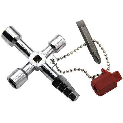 4in1 Silver Key Wrench Electrical Elevator Control Cabinet Valve Inner