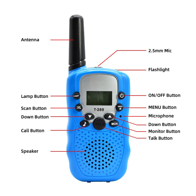 Itsok T388 Long Range walkie talkie  for Kids FRS  Free Licience Two