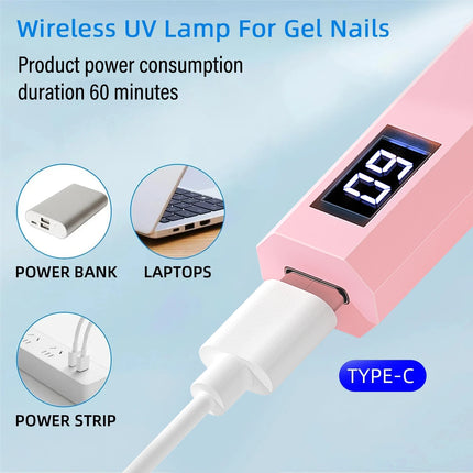 YIKOOLIN Convenient Handheld Nail Dryer Lamp UV/LED Nail Curing All