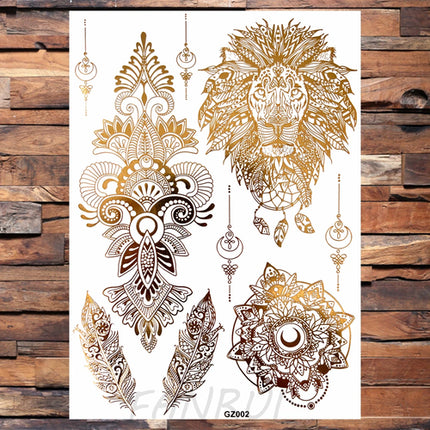 Realistic Elephant Moon Temporary Tattoos For Women Adult Fake