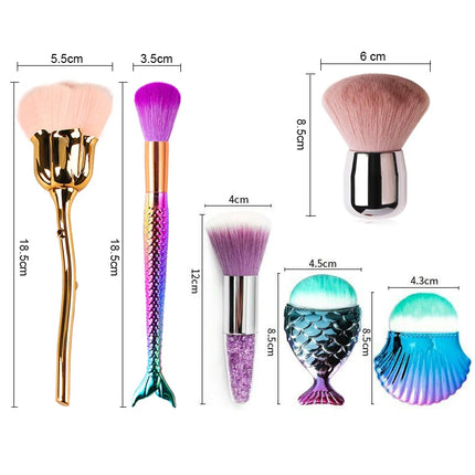 Nail Art Brush Remove Nail Dust Brush Acrylic UV Gel Polish Powder