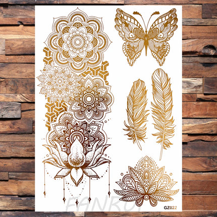 Realistic Elephant Moon Temporary Tattoos For Women Adult Fake