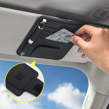 Car Sun Visor Organizer Multi-Pocket Business Card Storage Management