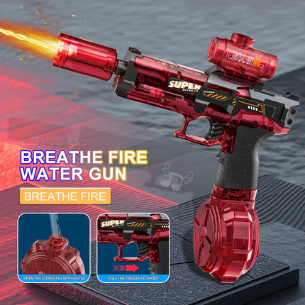 New Electric Water Gun With light Sprays Flame Effect Continuously
