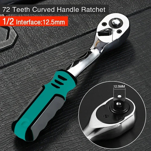 72 Teeth Ratcheting Socket Wrench Car Repair Socket Wrench Set Diy