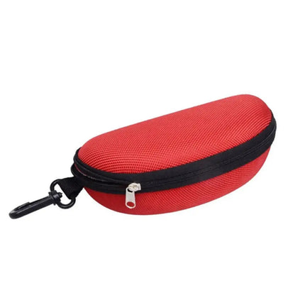 1pc Portable Sunglasses Case Protector Oxford Cloth Hard EVA Zippered