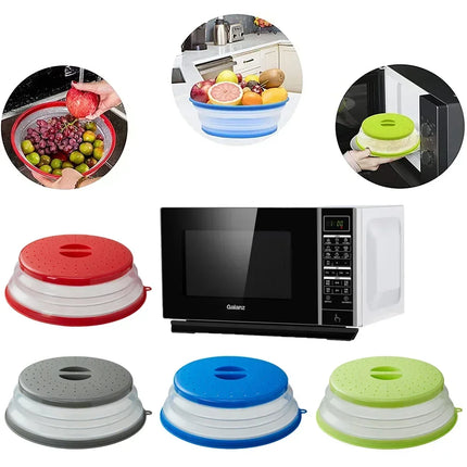 Microwave Splatter  Heating Folding Cover Silicone Fresh-keeping Cover