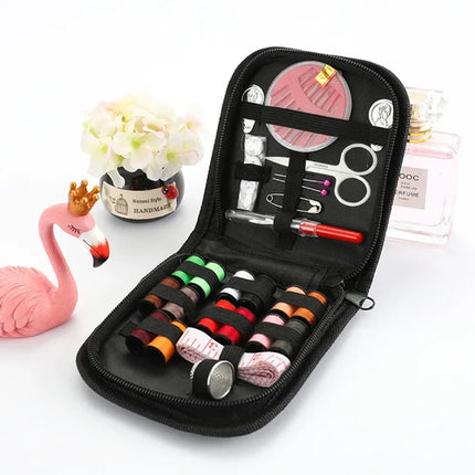 Complete Sewing Kit with Threads Needles Scissors Tape Measure Buttons