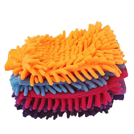 Car Wash Gloves Chenille Coral Fleece Gloves Washing Wiper Car