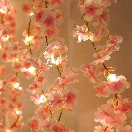180CM Artificial Sakura Flowers Vine for Wedding Decoration Garden