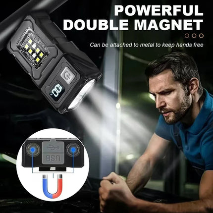 2024 New Multifunctional COB Flashlight Ajustable Angle LED Outdoor