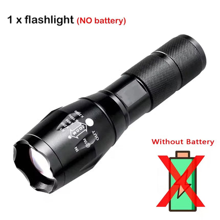 High Power T6 LED Flashlights Camping Torch 5 Light Modes Zoom Light