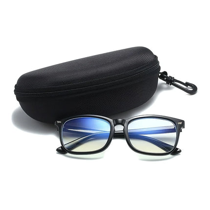 Portable Zipper Carabiner Sunglasses Protector Box Hard Eye Glasses
