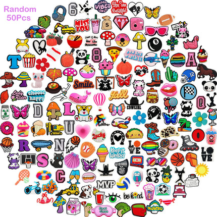 Lot of  20/30/50/100/200Pcs Random Shoe Charms for Sandals,Shoe DIY