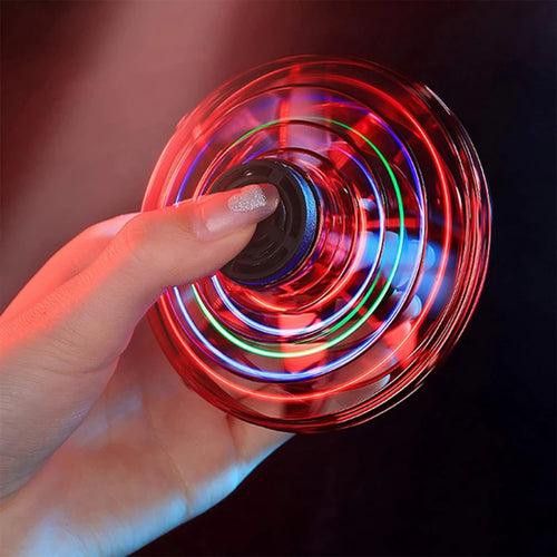 NEW LED Flying UFO Spinner Fingertip, Upgrade Flight Helicopter Gyro