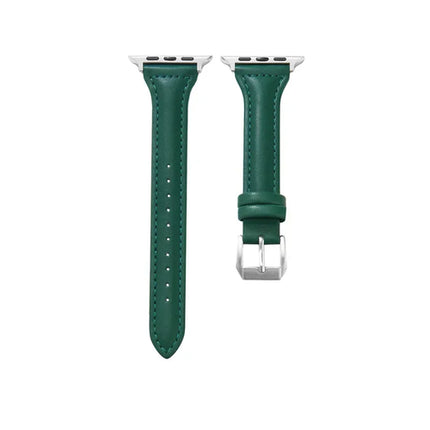 Slim Leather Strap For Apple Watch Series 10 42/46mm 9 8 7 41mm 45mm