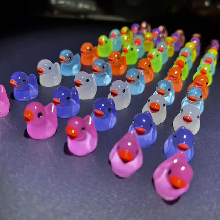 50 Glow-in-the-Dark Mini Ducklings with Moss Micro Landscape, Fairy