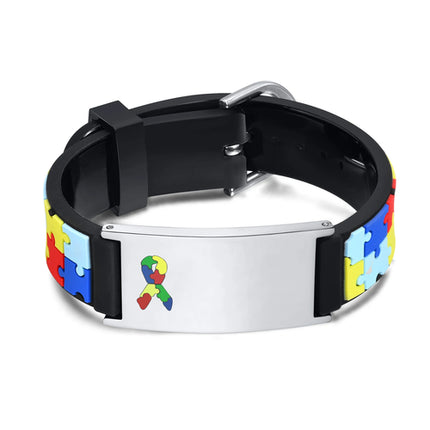 Personalized Autism Aspergers Bracelet for Little Boy Girl , Engraved