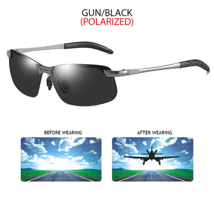 Fashion Half Frame Photochromic Sunglasses Men Women Classic Chamelon