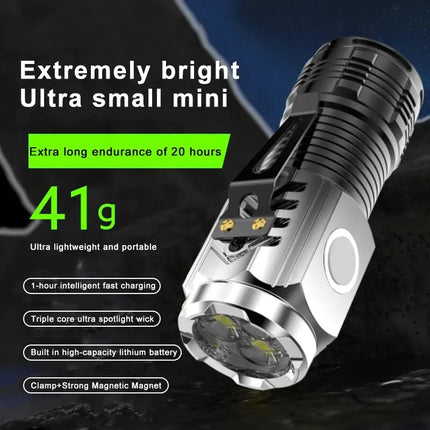 3LED Super Bright Flashlight Portable Mini Burst Flash Torch