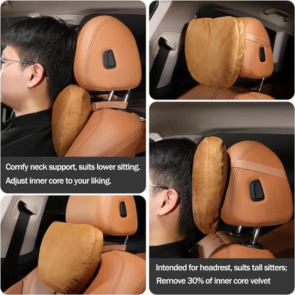 Car Neck Pillow Car Seat Headrest Pillow Auto Memory Cotton Protector