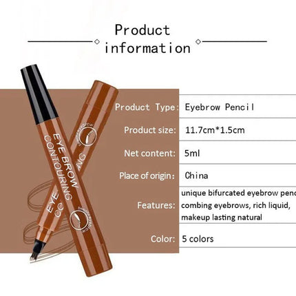 4 Point Eyebrow Pencil Maquillajes Para Mujer Waterproof Liquid