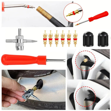 Car Bicycle Slotted Handle Tire Valve Stem Core Remover Screwdriver