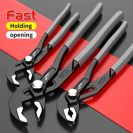 Water Pump Pliers Quick-Release Plumbing Pliers Pipe Wrench Adjustable