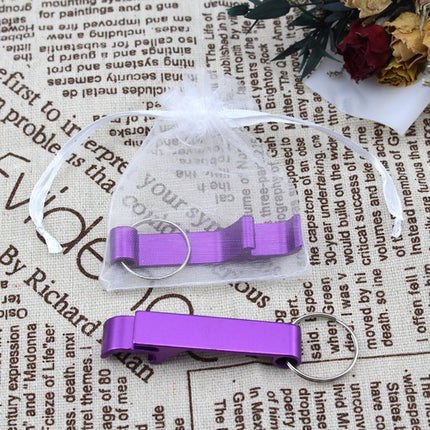 50*Personalized Engraved Bottle Opener Key Chain Wedding Favors