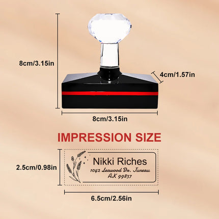 Custom Laser-Engraved Address Stamp Set - Personalized Wedding