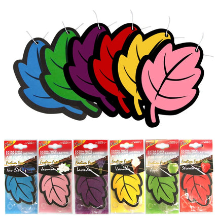 6PCS Car Air Freshener Natural Scented Tea Paper Auto Hanging Vanilla
