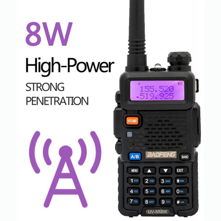 4PCS Baofeng 8W Dual Frequency High-Power Walkie Talkie 128CH Portable