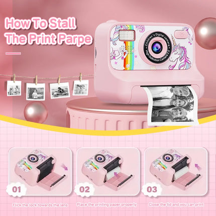 Christmas Gift 4000W Dual Lens Kids Camera 2.4inch 16X Zoom Instant